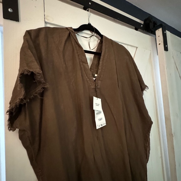 LINEN BLEND TUNIC DRESS ZW COLLECTION - Picture 3 of 3